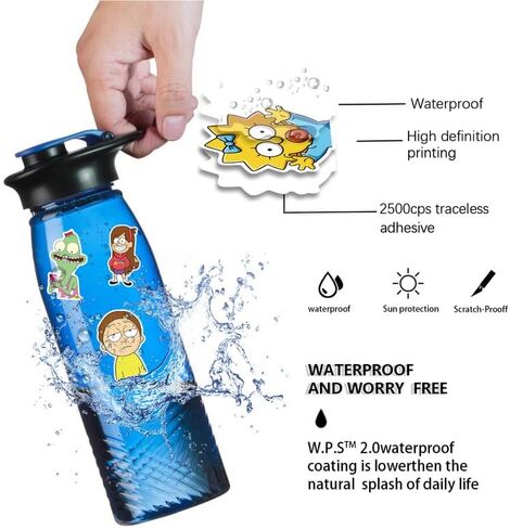 PIRTYNNUF 50 قطعة من ملصقات الرسوم المتحركة الرسوم المتحركة حزم ملصقات رائعة لأجهزة الكمبيوتر المحمول وحافظة الهاتف وزجاجة المياه وممتص الصدمات على لوح التزلج والأمتعة وملصقات الرسوم المتحركة للمراهقين والبالغين in Kuwait