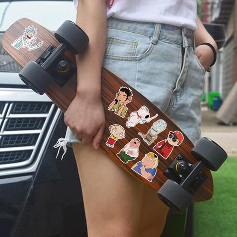 PIRTYNNUF 50 قطعة من ملصقات الرسوم المتحركة الرسوم المتحركة حزم ملصقات رائعة لأجهزة الكمبيوتر المحمول وحافظة الهاتف وزجاجة المياه وممتص الصدمات على لوح التزلج والأمتعة وملصقات الرسوم المتحركة للمراهقين والبالغين in Kuwait