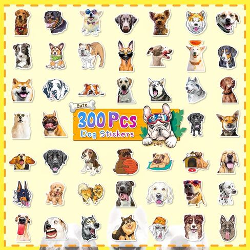 300 قطعة من ملصقات الكلاب اللطيفة، ملصقات جرو مضحكة للأطفال، ملصقات مقاومة للماء من الفينيل لسلالات الكلاب لزجاجات المياه، وسجلات القصاصات، والكمبيوتر المحمول، وشارات الكلاب الأليفة للبالغين والمراهقين والبنات والأولاد in Kuwait