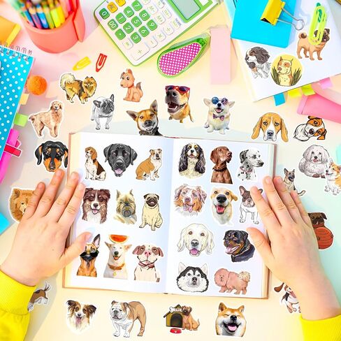 300 قطعة من ملصقات الكلاب اللطيفة، ملصقات جرو مضحكة للأطفال، ملصقات مقاومة للماء من الفينيل لسلالات الكلاب لزجاجات المياه، وسجلات القصاصات، والكمبيوتر المحمول، وشارات الكلاب الأليفة للبالغين والمراهقين والبنات والأولاد in Kuwait
