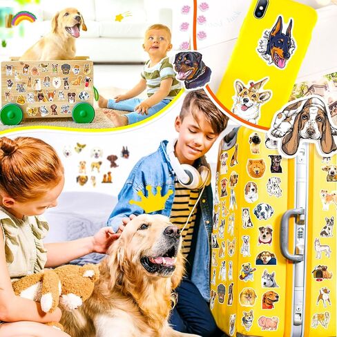 300 قطعة من ملصقات الكلاب اللطيفة، ملصقات جرو مضحكة للأطفال، ملصقات مقاومة للماء من الفينيل لسلالات الكلاب لزجاجات المياه، وسجلات القصاصات، والكمبيوتر المحمول، وشارات الكلاب الأليفة للبالغين والمراهقين والبنات والأولاد in Kuwait