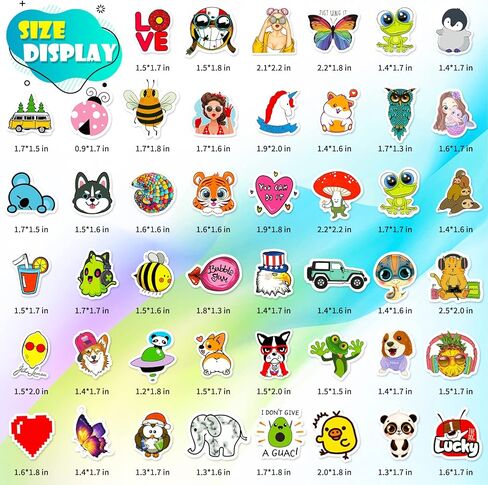 800PCS Colorful Water Bottle Stickers for Kids Teens Adults Teacher, Bulk Stickers Variety Stickers Pack, Waterproof Vinyl Aesthetic Sticker for Laptop Scrapbook Skateboard in Kuwait