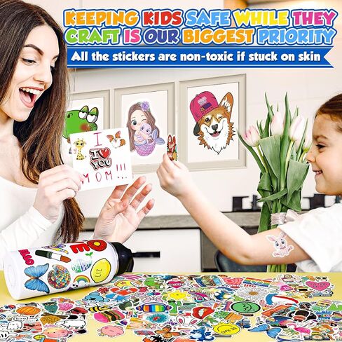800PCS Colorful Water Bottle Stickers for Kids Teens Adults Teacher, Bulk Stickers Variety Stickers Pack, Waterproof Vinyl Aesthetic Sticker for Laptop Scrapbook Skateboard in Kuwait