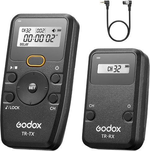 Godox TR-N1 Wireless Remote Shutter for Nikon, Wireless Shutter Release Intervalometer, Compatible for Nikon D850 D800E D800 D700 D500 D300s D300 D200 D5 D4 D3S D3X D3 D1H D1 F100 N90S F5 F6 F90 etc in Saudi Arabia