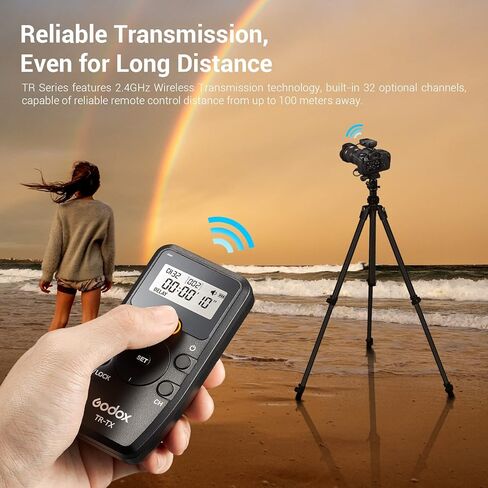 Godox TR-N1 Wireless Remote Shutter for Nikon, Wireless Shutter Release Intervalometer, Compatible for Nikon D850 D800E D800 D700 D500 D300s D300 D200 D5 D4 D3S D3X D3 D1H D1 F100 N90S F5 F6 F90 etc in Saudi Arabia