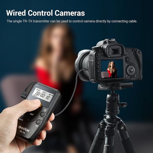 Godox TR-N1 Wireless Remote Shutter for Nikon, Wireless Shutter Release Intervalometer, Compatible for Nikon D850 D800E D800 D700 D500 D300s D300 D200 D5 D4 D3S D3X D3 D1H D1 F100 N90S F5 F6 F90 etc in Saudi Arabia