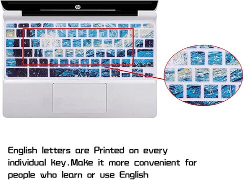 HRH Silicon Keyboard Cover Skin for HP Chromebook 11 x360 11.6",Chromebook 11 G2/G3/G4/G5/G6 EE/G7 EE 11.6",Chromebook 14-ca 14-ak14-X Series/Chromebook 14 G2 G3 G4 Keyboard Skin,Happy Day in Kuwait