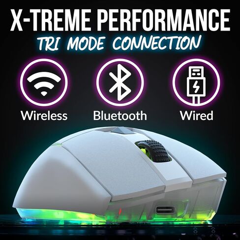 KLIM Blaze X RGB + New 2023 + Rechargeable Wireless Gaming Mouse with Charging Dock + Long-Lasting Battery + Up to 12000 DPI + Wired & Wireless Mouse PC, PS5, PS4, Mac + Black in Saudi Arabia