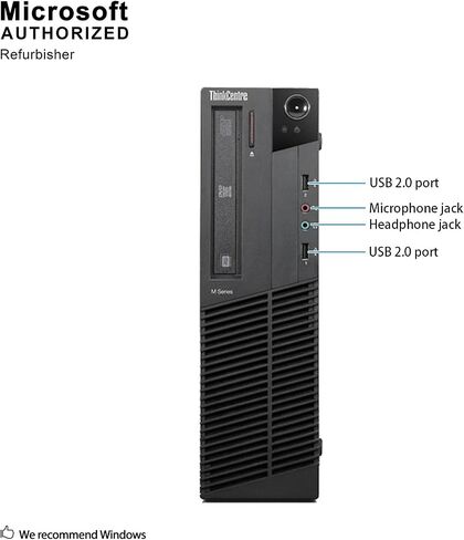 Lenovo Think Center M81 SFF Desktop Computer, Intel Quad Core I5-2400 3.1GHz up to 3.4GHz, 12GB DDR3 RAM, 2TB HDD, DVD, WIFI, BT 4.0, HDMI, VGA, Display port, W10P64 (Renewed) in Saudi Arabia