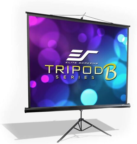 Elite Screens Tripod B, 85-INCH 1:1, Lightweight Pull Up Foldable Stand, Manual, Movie Home Theater Projector Screen, 4K / 8K Ultra HDR 3D Ready, US Based Company 2-YEAR WARRANTY, T85SB, black in Saudi Arabia