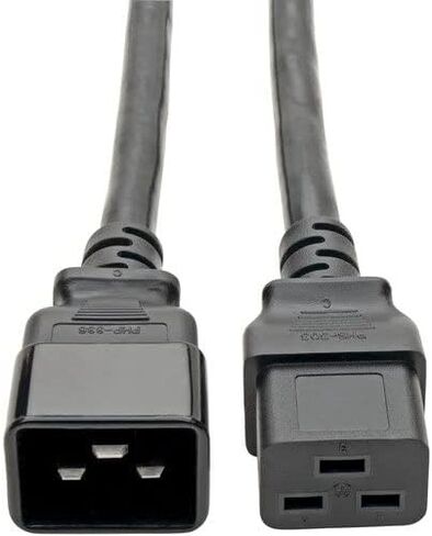 Tripp Lite 2-Ft Iec-320-C19 to Iec-320-C20 Heavy Duty Power Cord, Black P036-002 in Saudi Arabia