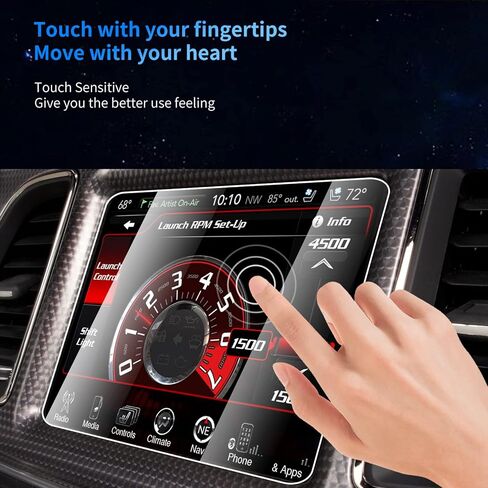 DSDFGH Fit for 2011-2018 Dodge Challenger Screen Protector 7 Inch LCD Touchscreen Challenger HD Tempered Glass Anti-Scratch Accessories in Kuwait