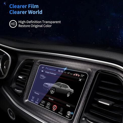 DSDFGH Fit for 2011-2018 Dodge Challenger Screen Protector 7 Inch LCD Touchscreen Challenger HD Tempered Glass Anti-Scratch Accessories in Kuwait
