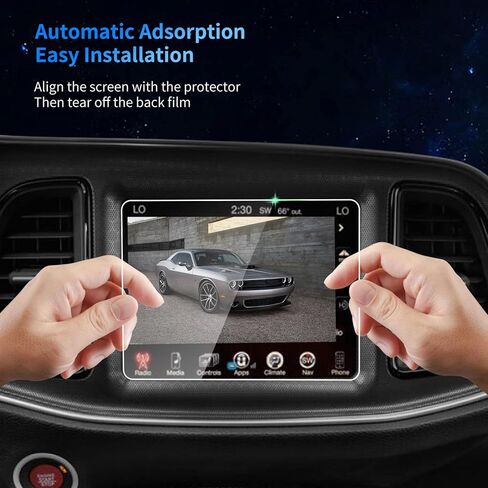 DSDFGH Fit for 2011-2018 Dodge Challenger Screen Protector 7 Inch LCD Touchscreen Challenger HD Tempered Glass Anti-Scratch Accessories in Kuwait