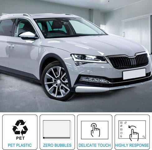 X AUTOHAUX 1 Pcs 8Inch High Definition Car Tempered Glass Screen Protector for Skoda Tempered Glass Clear in Saudi Arabia