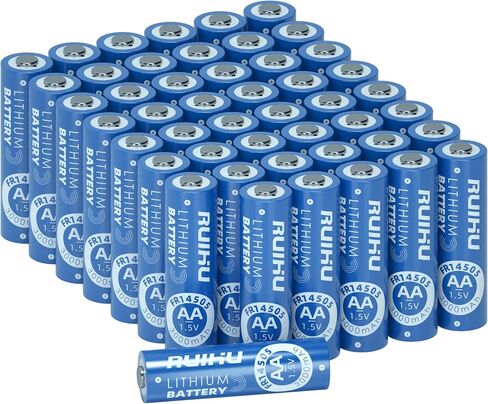 RUIHU AA Batteries 8 Pack Lithium Iron Double A Batteries 1.5V 3000mAh Longer Lasting AA Lithium Batteries for Blink Camera, Blink Battery Replacement Non-Rechargeable(Lithium AA-20 Count) in Saudi Arabia