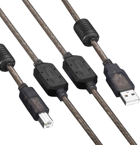 كابل طابعة USB 2.0 نشط بطول 100 قدم - كابل طابعة/ماسح ضوئي/مكرر عالي السرعة من A-Male إلى B-Male لـ HP وCanon وLexmark وDell وSamsung وغيرها (100Ft/30M) in Kuwait