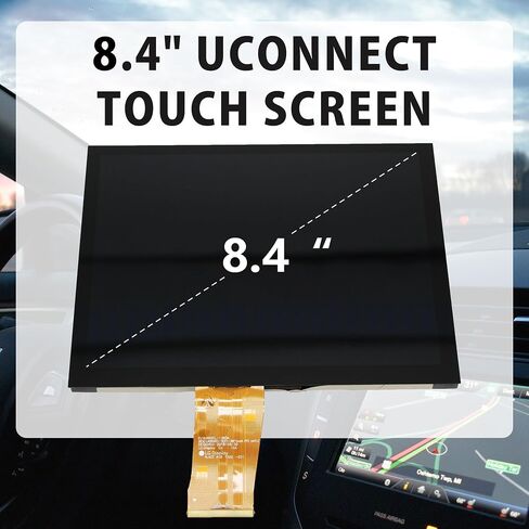 شاشة Uconnect تعمل باللمس 8.4 بوصة 4C UAQ LCD شاشة ملاحة راديو متوافقة مع دودج رام كرايسلر تشارجر جيب شيروكي رانجلر جلاديتور كومباس 2017-2022. LA084X01(SL)(02) in Kuwait