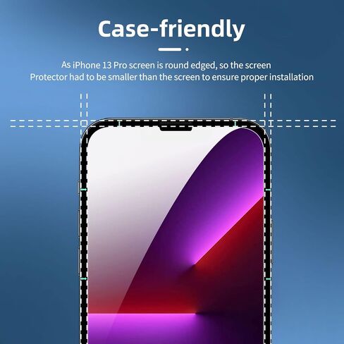 NEW'C [4 عبوات، 2 × واقي شاشة زجاجي لهاتف iPhone 13 Pro Max و2 × واقي عدسة الكاميرا، مقاوم للخدش، لا يوجد فقاعات هواء، متين للغاية، زجاج مقسى بصلابة 9H in Saudi Arabia