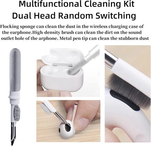 YIUYIUPI 5-in-1 Multi-Function Computer Cleaning Tools Kit Cleaning Soft Brush Keyboard Cleaner for Bluetooth Earphones Lego Laptop Airpods Pro Camera Lens (5 in 1 Write) in Kuwait