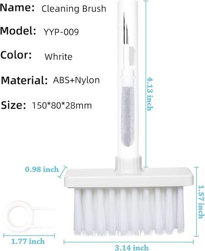 YIUYIUPI 5-in-1 Multi-Function Computer Cleaning Tools Kit Cleaning Soft Brush Keyboard Cleaner for Bluetooth Earphones Lego Laptop Airpods Pro Camera Lens (5 in 1 Write) in Kuwait