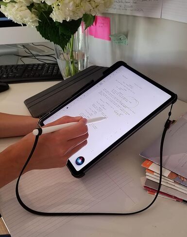 حبل ZoopLoop أسود من السيليكون المقاوم للخدش بطول 20.75 بوصة للأقلام الإلكترونية الرقمية (نطاق القطر: 0.27-0.37 بوصة) - قلم آمن على حافظة الكمبيوتر اللوحي - ملحق قلم الكمبيوتر اللوحي in Saudi Arabia
