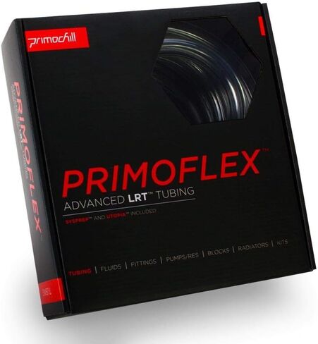 أنابيب مرنة مخصصة للتبريد المائي من PrimoChill PrimoFlex LRT - 1/2 بوصة ID × 3/4 بوصة OD، 10 أقدام مرفقة مع إعداد النظام والمبرد، مصنوعة من مواد فاخرة، صُنعت بفخر في الولايات المتحدة الأمريكية - أسود أونيكس in Kuwait