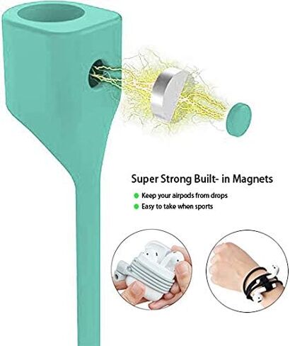 Loirtlluy 4 in 1 Anti-Lost Accessories for Airpods, Airpods Strap Magnetic Cord, Ear Hooks and Covers Compatible with Airpods 1 & 2, Airpods Watch Band Holder, Purple in Kuwait