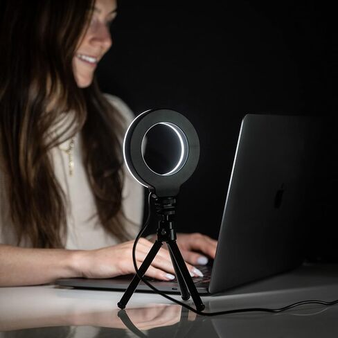 LuMee Studio - ضوء حلقي RGB مع حامل ثلاثي القوائم - 18 بوصة - حامل ثلاثي القوائم معدني متضمن - أسود in Saudi Arabia