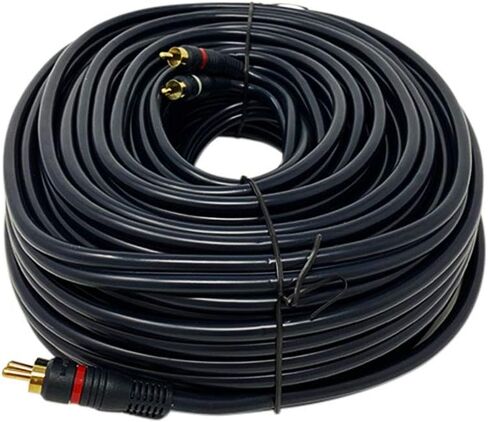 iMBAPrice RCA Stereo Audio Cable, 25ft, Dual RCA Male to Dual RCA Male in Kuwait