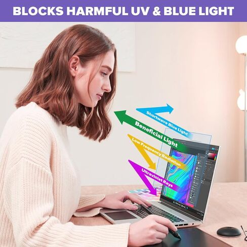 Verponity [2-Pack 14 Inch HD Anti-Blue Light Laptop Screen Protector, Premium PET Anti-Glare & Scratch-Proof Removable Laptop Screen Protector Shield Compatible with HP/Lenovo/Dell/Acer/ASUS…… in Kuwait