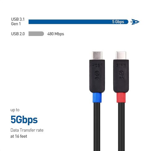 Cable Matters كابل USB C نشط مع فيديو 4K ونقل بيانات بسرعة 5 جيجابت في الثانية بطول 16.4 قدم للشاشة المحمولة وسماعة رأس Oculus Quest 2 VR والمزيد in Kuwait