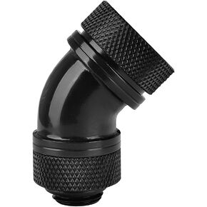 Thermaltake Pacific DIY LCS Black G1/4 PETG 16mm (5/8") OD Tube 45 Degree Compression Fitting Cooling - CL-W096-CA00BL-A