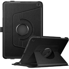 Fintie Case for Kindle Fire HD 8 & HD 8 Plus Tablet (Fits Both 12th Gen 2022 & 10th Gen 2020 Release) - 360 Degree Rotating Swivel Stand Protective Cover with Dual Auto Sleep Wake, Black