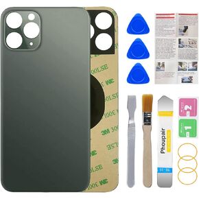 Phoupair OEM Rear Back Glass Replacement for iPhone 11 Pro Max 6.5 Inches with Professional Repair Tool Kit (Midnight Green)