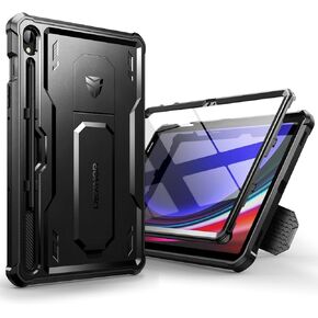 Dexnor Case for Samsung Galaxy Tab S9 11 Inch 2023, [Built in Screen Protector & Kickstand] with Pen Holder Heavy Duty Shockproof Full Body Protective Cover for Galaxy Tab S9 Case-Black
