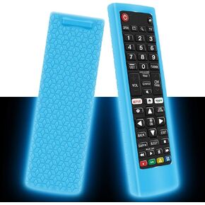 Silicone Protective Case for LG AKB75095307 AKB75375604 AKB74915305 Remote Control, Shockproof Anti-Lost Remote Cover Holder Skin Sleeve Protector for LG Smart TV Remote (Glow Blue) in Saudi Arabia