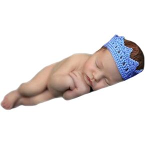 Baby Photography Props Boy Girl Photo Shoot Outfits Newborn Crochet Costume Infant Knitted Headdress Crown (Pink) in Saudi Arabia