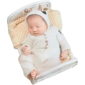 Newborn Photography Prop Cow Doll Hat Pants Baby Photo shoot Outfits Photo Props for Boy Girl Photography Shoot