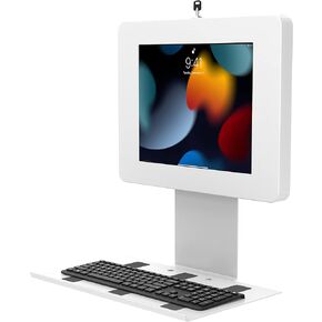 Keyboard Wall Mount – CTA Universal Security Enclosure Wall Mount W/Keyboard Tray for iPad 10.2-inch | (7th/8th/9th Gen) | 11-inch iPad Pro | Galaxy Tab S3 9.7-inch & More - White (PAD-PARAKBTW)
