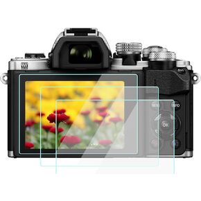 ورق واقي للشاشة الزجاجية WH1916 متوافق مع Olympus E-M10 Mark III E-M5 Mark II E-PL 9/8 / 7، طبقة من الزجاج المقسى المضادة للخدش ومضادة للأصابع لكاميرا em10 m3 em5 m2 EPL (عبوتان) in Kuwait
