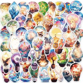 50Pcs Aesthetic Stickers Pack, Cute Anime Stickers for Laptop, Water Bottle, Suitcase, Bicycle, Skateboard, Helmet, Journaling, Scrapbooking, Waterproof Vinyl Decals in Kuwait