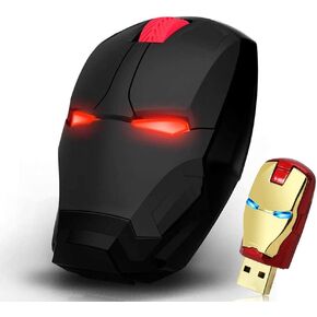 Cool Wireless Mouse, 2.4 G Portable Ergonomic Optical Wireless Mouse with USB Receiver | for Notebook PC Laptop Computer MacBook | with 8G USB Flash Drive | 3 Adjustment Levels in Kuwait