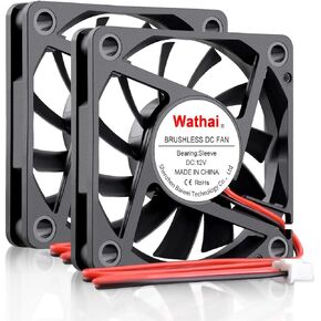 Wathai 60mm x 10mm 12V 2Pin DC Brushless Exhaust Cooling Fan 12 Volt for Small Replacement Cooler 2 Pack in Saudi Arabia