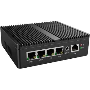 جهاز توجيه جدار الحماية IDEARACE، 4 منافذ i225 2.5G Nic كمبيوتر صغير بدون مروحة، وحدة المعالجة المركزية Celeron N5105 16 جيجابايت DDR4 RAM 256 جيجابايت SSD Windows 11 Pro، Intel UHD Graphics، HD+DP شاشة مزدوجة 4xLAN 4xUSB in Kuwait