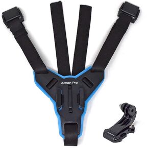 Action Pro™ Helmet Chin Mount Strap Compatible with GoPro Hero 12 11 10 9 8 7 6 5 4 SJCAM DJI Osmo Insta 360 and All Action Cameras (Blue) in Saudi Arabia