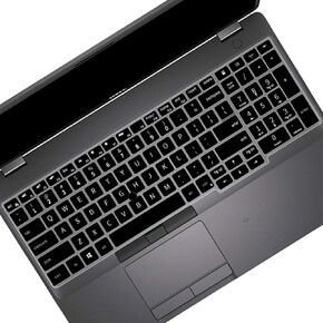 Keyboard Cover for Dell Latitude 5000 5500 5501 5510 5511 15.6" /Dell Precision 3540 3541 Laptop(with Point) Keyboard Cover Skin-Black in Saudi Arabia