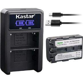 Kastar 1-Pack NP-FM50/FM55Battery and LED2 USB Charger Compatible with Sony DCR-TRV325 DCR-TRV330 DCR-TRV340 DCR-TRV350 DCR-TRV355 DCR-TRV360 DCR-TRV380 DCR-TRV430 DCR-TRV460 DCR-TRV480 Camera in Saudi Arabia