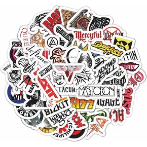 BulbaCraft 99Pcs Classic Rock Stickers, Rock and Roll Stickers, Rock Band Stickers, Classic Rock Gifts, Waterproof Stickers, Guitar Stickers, Music Stickers, 50-70s Rock and Roll Stickers in Kuwait