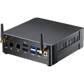 كمبيوتر مكتبي صغير من Thdeukoty AMD Ryzen 9 5900HX Windows 11 Pro، كمبيوتر صغير HTPC 64G DDR4 RAM 1T NVME SSD، USB3.2، DP/HDMI/Type-C 4K@60 هرتز، شاشة ثلاثية، 2.5G+1G LAN، WiFi 6 Bluetooth 5.1 in Kuwait